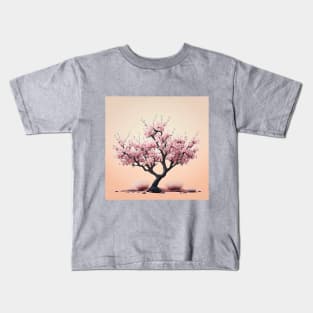 Light Pink Blossoming Cherry Tree Pretty Peach Tree Kids T-Shirt